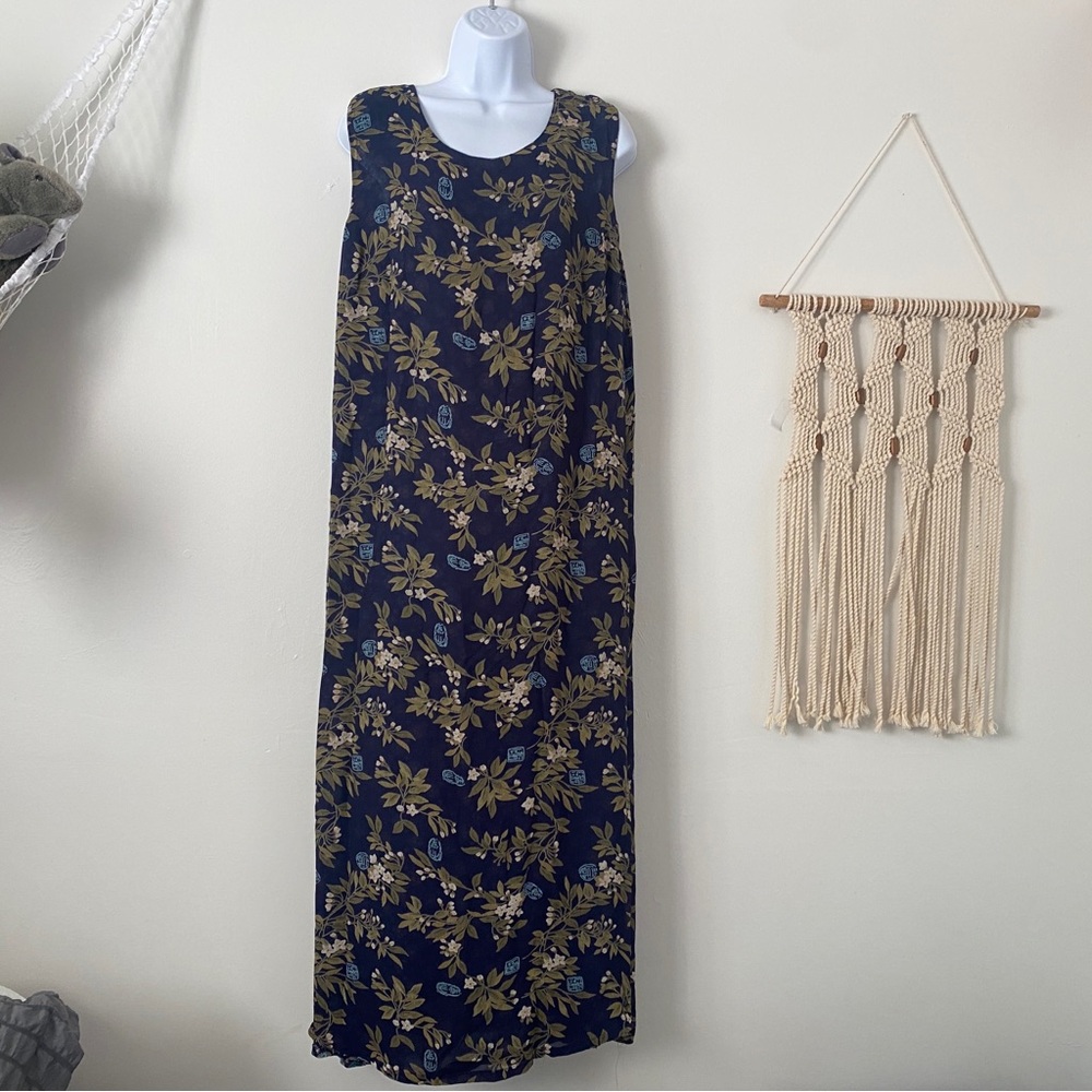Sag Harbor Reversible Floral Maxi Dress Y2K Vintage Boho Summer Slip Dress- XL - Picture 6 of 10